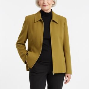 Norton McNaughton Mustard Green Zip Blazer 10p